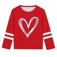 thumbnail image 5 of Sentuca Girls T Shirts, Valentines Long Sleeve Cozy Shirts, Cool Comfortable Casual T Shirts Size 5 Years, 5 of 5