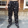 thumbnail image 2 of Men's Casual Elastic Waist Pants Hotel Work Uniform Small Pepper Print, 2 of 7