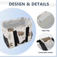 thumbnail image 4 of FORMRS Tote Bag for Women Large Capacity Canvas Travel Foldable Carry On Shopping Handbag, Light Gray Bears, 4 of 8