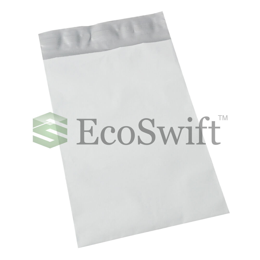 40 7.5 x 10.5 EcoSwift White Poly Mailer Shipping Envelope Self Seal Bags 1.7MIL