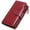 Wine red, variant on Sendefn Women Leather Wallets RFID Blocking Clutch Card Holder Ladies Purse with Zipper Pocket