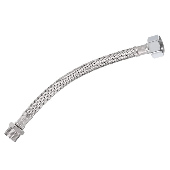 Unique Bargains 8' Faucet Supply Line Connector, G1/2 Female x G3/8 Male 304 Stainless Steel Water Supply Hose