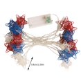 thumbnail image 3 of AWULZFENGGG Independence Day Red White Blue Lights Indoor Star String Lights For Independence Day Snowflake Icicle Lights Outdoor Battery Operated Outdoor String Lights Bright String Christmas Lights, 3 of 6