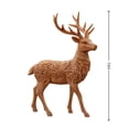 thumbnail image 2 of Rysoverian Wood Carved Style Reindeer Resin Figurine, Vintage Christmas Tabletop Decoration for Mantel Shelf Decor, 2 of 7