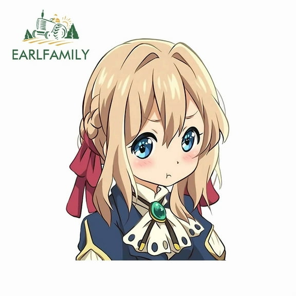 EARLFAMILY 5.1" For Violet Evergarden Car Stickers Motorcycle Vinyl Car Wrap Decal JDM Accessories Windows Waterproof Sunscreen