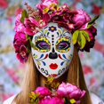 thumbnail image 5 of Máscara de fantasma de Halloween horror Día mexicano de los muertos máscara de payaso cosplay accesorios de actuación de danza al por mayor, 5 of 5