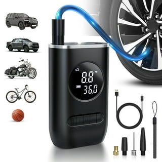Tire Inflator Portable Air Compressor - Air Pump for Car Tires with Tire  Pressure Gauge (120 PSI) - One Click Smart Pump Tire Inflator for Car