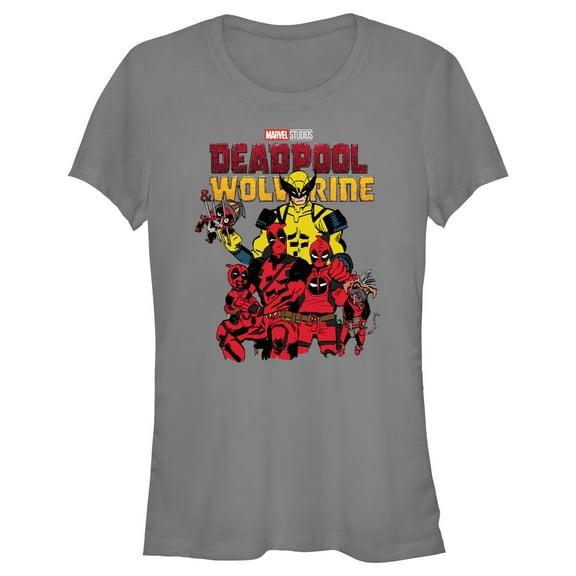 Junior's Marvel: Deadpool & Wolverine Family Logo Graphic T-Shirt