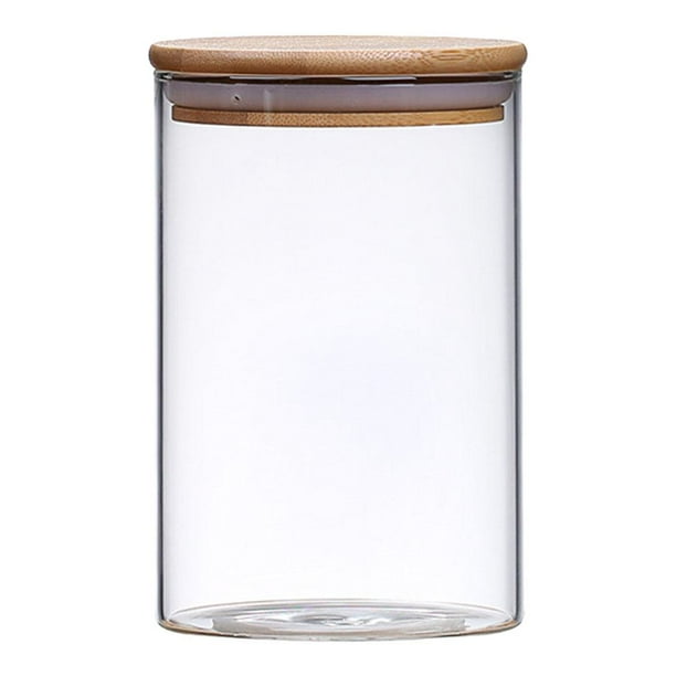 de con bambú Suministros de cocina Contenedor de almacenamiento de alimentos Lata sellada apilable para té Azúcar G , 10x15cm 950ml