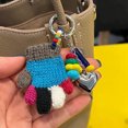 thumbnail image 2 of Lovely Crocheted Gloves Shape Key Holder Charm Gift Keychain Featuring Christmas Design for Holiday Souvenir, 2 of 9