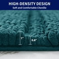thumbnail image 6 of Subrtex Bathroom Rugs Non-Slip Chenille Soft Striped Plush Bath Mat (Blue, 20"x32"), 6 of 8