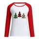 thumbnail image 4 of Pntutb - Camiseta de Navidad para mujer, temporada festiva, regalo para amantes, camiseta de manga larga para mujer, camiseta con costuras a juego de colores Pntutb Pntutb-1238, 4 of 7