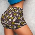 thumbnail image 4 of Uemuo Flowers Daisy Pattern Women Workout Impact Shorts Scrunch Butt Lifting Gym Shorts Seamless Booty Biker Shorts-X-Large, 4 of 8