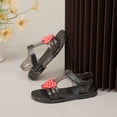 thumbnail image 2 of Splozh Toddler Summer Shoes Toddler Girl Heart Sandals for Girls and Toddlers Jelly Shoes Open Toe Shoes Beach Summer Sandals Black,US 2, 2 of 8