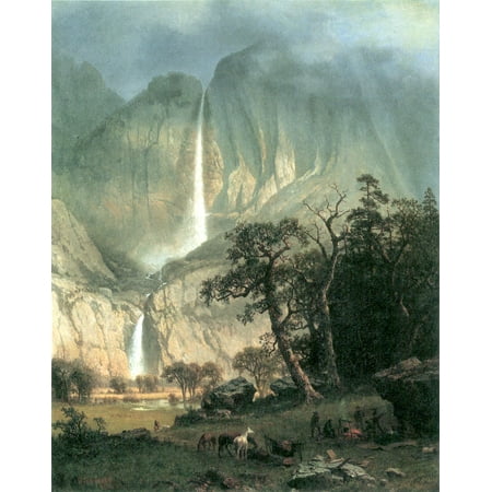 Framed Art for Your Wall Bierstadt, Albert - Cho -looke, the Yosemite waterfall 10 x 13 (Best Waterfalls In Yosemite)