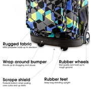 J World Unisex Sundance 20 Rolling Backpack with Laptop Sleeve for School and Travel, Cubes