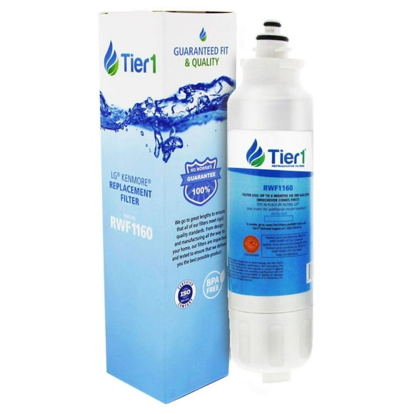 Tier1 ADQ73613401 Refrigerator Water Filter Replacement for LG LT800P, ADQ73613402, Kenmore 9490, 46-9490, 469490, ADQ73613408, DWF-35, Fridge Filter