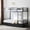 Black, variant on Ktaxon Metal Twin over Twin Bunk Bed Frame with LED Light & Charging Station & 2 Drawer for Bedroom, Black