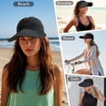 thumbnail image 4 of Womens Sun Visor Hat Wide Brim Summer Sun Hats UPF 50+ UV Protection Beach Hats Foldable Golf Visor for Women, 4 of 7