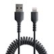 thumbnail image 3 of Cable StarTech RUSB2ALT1MBC USB a Lightning de 1 m, enrollado, negro, 3 of 7
