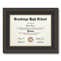 ArtToFrames 12x16 inch Diploma Frame - Framed in Grey and Black Frame with Black and Gold Mats, Comes with Regular Plexi Glass and Wire Hanger for Wall Hanging (D-4448-12x16)