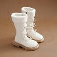 thumbnail image 2 of Quealent Fluffy Boots for Little Kids/Big Kids Zipper Fuzzy Warm Winter Short Boots with Faux Furry Lining Bootie Shoes Beige for Size 9, 2 of 8
