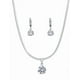 thumbnail image 1 of transparente mujer Xtellar chapado en circonita solitario circonita pendientes del collar plateado, 1 of 5