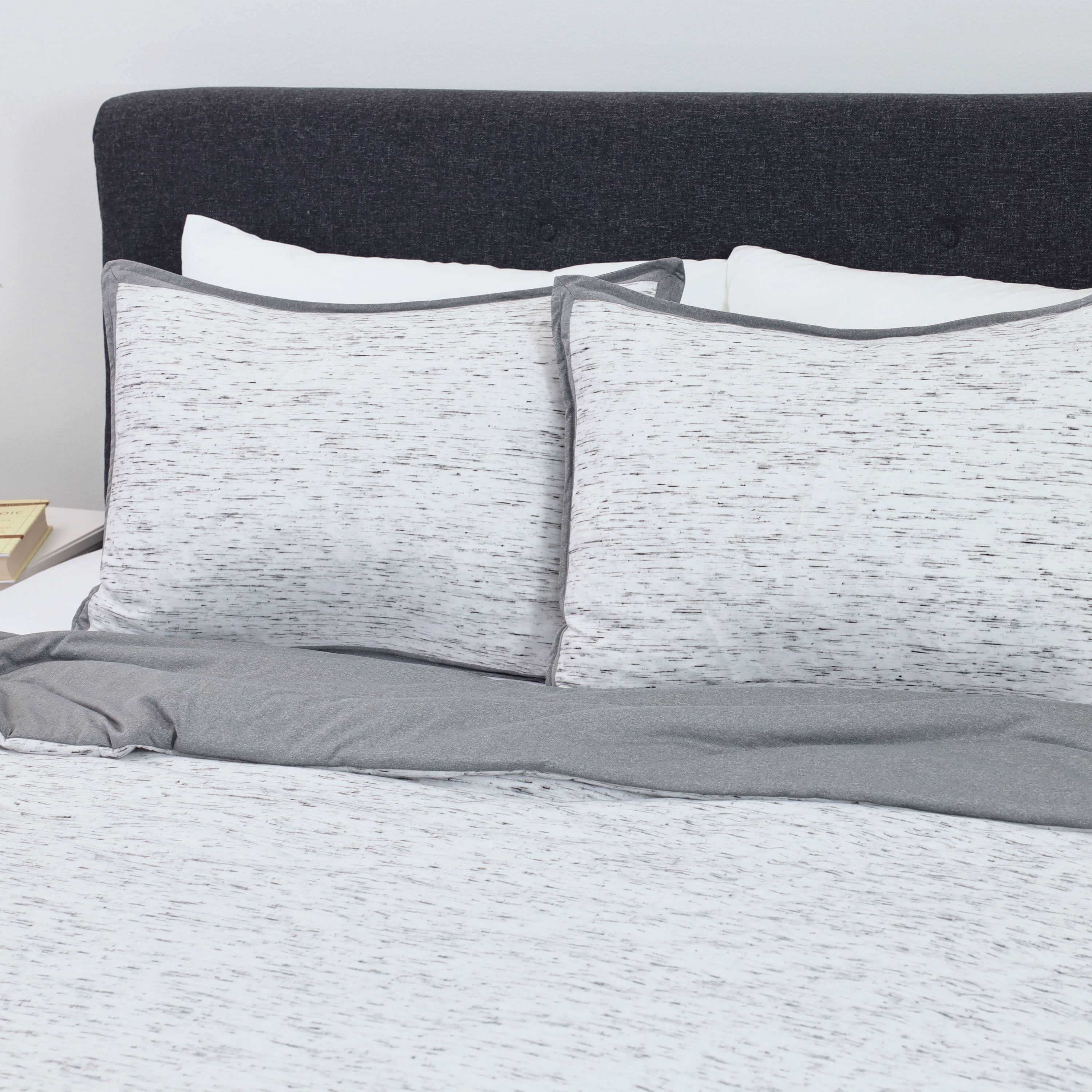 Martex Theo Twin Cream/Charcoal Comforter Set