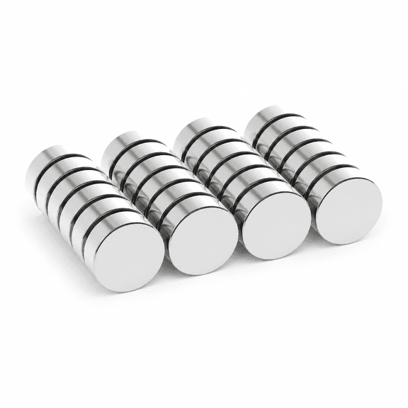 N52 Neodymium Round Magnets, 1/2 x 3/8 inch, 24 Pack, Strong Small Rare Earth Magnets for Crafts, Prototypes, Building and Science Projects