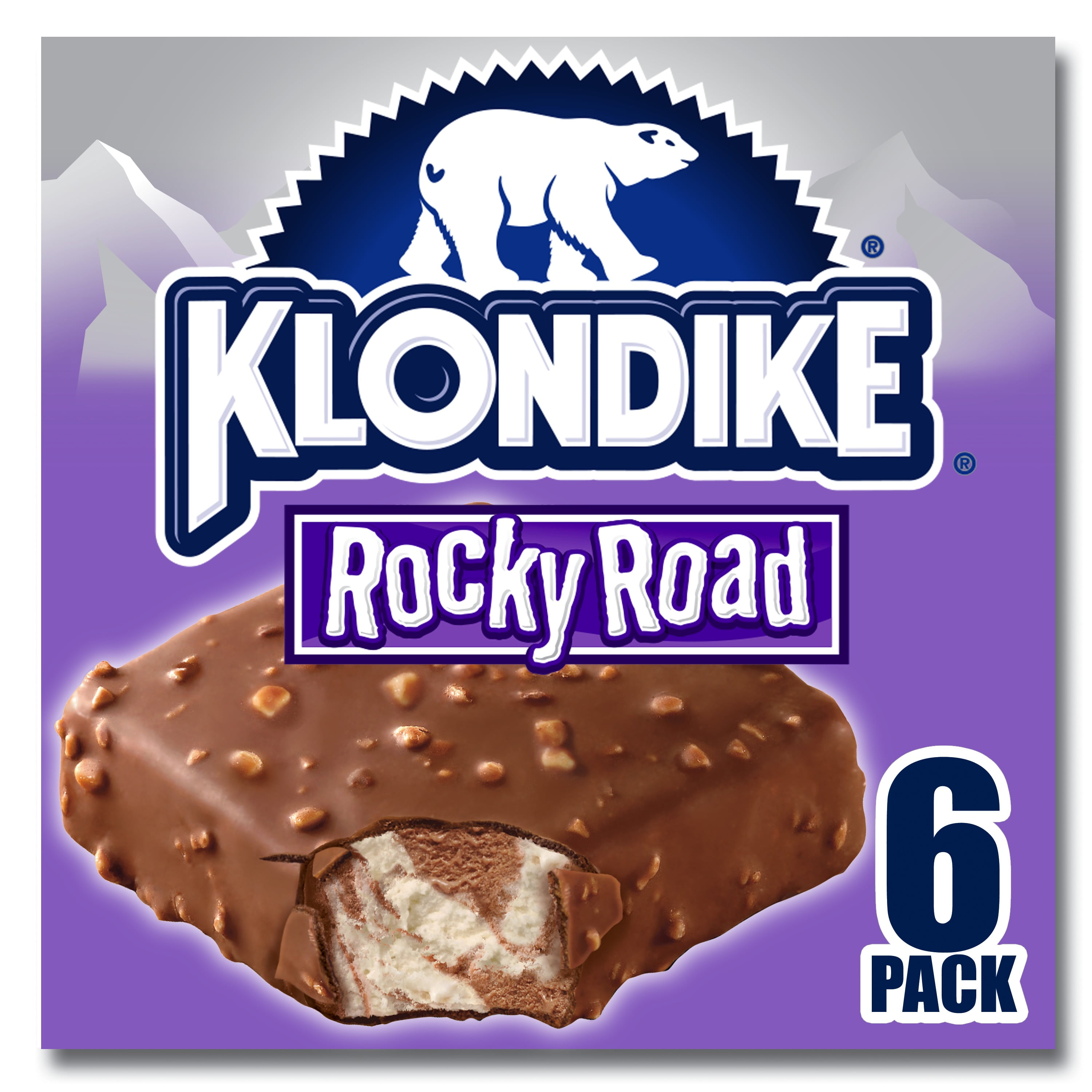 Klondike Ice Cream Bars Rocky Road 6 ct - Walmart.com ...