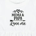 thumbnail image 4 of Inktastic Mema and Papa Love Me Girls Baby Dress, 4 of 5