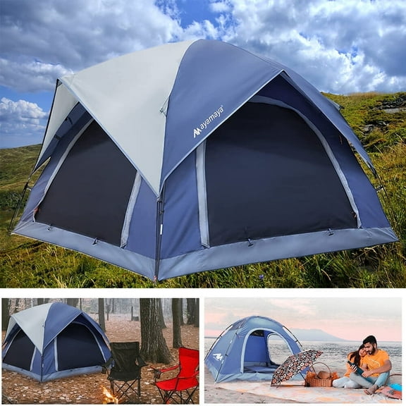 ASTRAEA 3-4 Person Tents for Camping, Outdoor Waterproof Dome Family Tents with Removable Rainfly Easy Set Up for Backpacking Hiking Travelling