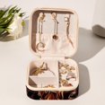 thumbnail image 6 of Yak Travel Portable Square Jewelry Box - Bracelet Holder and Jewelry Stand - Ideal for Rings, Earrings, Necklaces, and Bracelets - Suitable for Girls and Women, 6 of 6