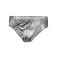 thumbnail image 5 of Intimo Mens Silver Squares Geometric Print Bikini Brief Underwear, 5 of 5