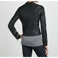 thumbnail image 5 of Noora Women's Lambskin Cropped Leather Jacket, Black Leather Jacket for Women XS, 5 of 6