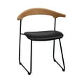 thumbnail image 1 of GUEST Modern Metal Accent Dining Chair with Padded Faux Leather Seat, 1 of 4