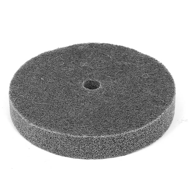Rueda de fibra de nylon redonda de 150mmx25mm, disco abrasivo de pulido y abrillantado de 180 grano, gris