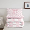 thumbnail image 5 of Manfei Lovely Bownot Print Twin Comforter Sets,Letter A Bedding Set,Pink,Pink Reversible,2 Pieces,1 Comforter and 1 Pillowcase, 5 of 7