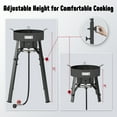 thumbnail image 5 of Feasto 23" Stainless Steel Concave Comal Set with 54000BTU Paella Burner, Adjustable Stand for Outdoor Cooking, 5 of 11