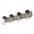 thumbnail image 5 of Hunter - Devon Park 4-light Onyx Bengal, Medium Size Vanity Light, Dimmable, Rustic Style, for Bedrooms, Dining, Living Rooms - 48023, 5 of 8