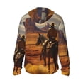 thumbnail image 3 of Uemuo Western Desert Cowboy Cloud Pattern Women's Full Zip UPF 50+ Sun Protection Hoodie Jacket Long Sleeve Sun Shirt Hiking Outdoor Performance with Pockets-, 3 of 9