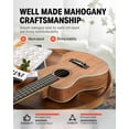 thumbnail image 4 of Ukelele Donner Concert DUC-200 de madera de caoba de 58 cm con kit, 4 of 7