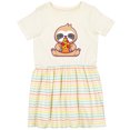 thumbnail image 3 of Inktastic Sloth Pizza Girls Toddler Dress, 3 of 5