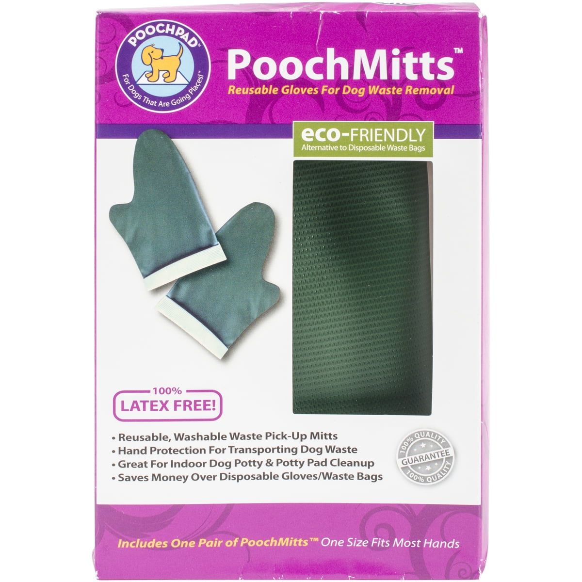 Poochmitts Washable Waste Removal Gloves 1 Pair