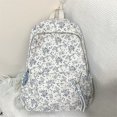 thumbnail image 3 of Yucurem Aesthetic Floral Backpack for Women, Large Capacity Nylon Kawaii Backpack, Multiple Pockets Laptop Backpacks for Shopping Travel Work, 11.42x5.51x16.14inch, 3 of 7