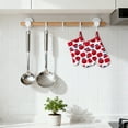 thumbnail image 2 of REGALWOVEN Oven Mitts and Pot Holders Sets of 6, Kitchen Oven Gloves, Heat Resistant Oven Mitts and Pot Holders for Kitchen Red 11x7.1inch, 2 of 7