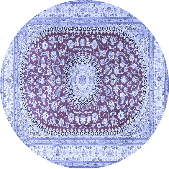 Ahgly Company Indoor Round Persian Blue Traditional Area Rugs, 6' Round