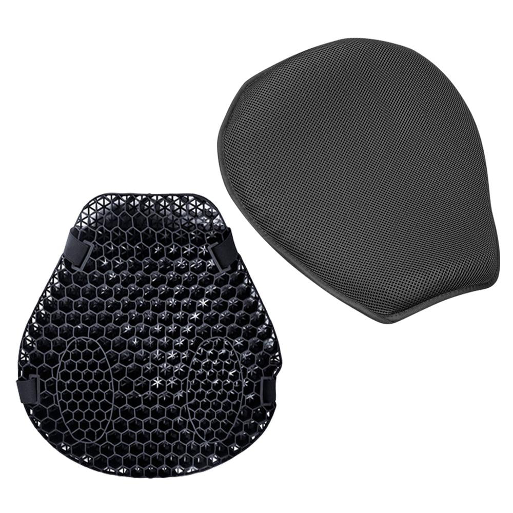 Pressure Relief Ride Motorcycle Air Cushion Motorcycle Seat Cushion Pad Air Cooling 3D Mesh Motorcycle Seat Pad Easy to Install Moto 3D Honeycomb Shock Seat 1 PC 