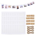 thumbnail image 1 of 40 Pieces Paper Photo Frame, for Home Decor, 11.5 x 15.5CM DIY Cardboard Photo Frame, Creative Retro Kraft Paper Photo Frame, with 40 Clips and Ropes, for Wall Decor, White, 1 of 5