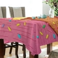 thumbnail image 3 of Ice Cream Rectangle Tablecloth Waterproof Polyester Table Clothative Stain Resistant & Wrinkle Resistant Washable Table Cover for Dining Table/Party/Camping 60x120 Inch Decor Gift, 3 of 7